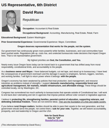 RussIsForUS 2026 Primary Statement